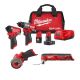 Milwaukee M12 FUEL 12-Volt Li-Ion Brushless Cordless Hammer Drill & Impact Driver Combo Kit w/2 Batteries, Cut Off Saw & MultiTool 3497-22-2522-20-2426-20