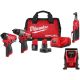 Milwaukee M12 FUEL 12-Volt Li-Ion Brushless Cordless Hammer Drill & Impact Driver Combo Kit w/2 Batteries, 3/8 Ratchet & Inflator 3497-22-2567-20-2475-20