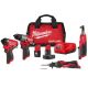 Milwaukee M12 FUEL 12-Volt Li-Ion Brushless Cordless Hammer Drill & Impact Combo Kit w/2 Batteries, 3/8 Ratchet & Soldering Iron 3497-22-2567-20-2488-20