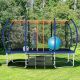 SUNRINX FLIPZA 8 Ft x 14 Ft Rectangular Tumbling Trampoline in Blue SRHWBC0209