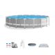 Intex Prism 20 ft. x 52 in. Round Frame Above Ground Swimming Pool with Filter Pump 26755EHD