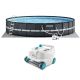 Intex Ultra XTR 18 ft. Round 52 in. Deep Soft Sided Above Ground Pool Set with Pump and Pool Vacuum 26329EH+28005E