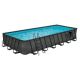 Funsicle 24 ft. x 12 ft. Rectangular 52 in. Deep Metal Frame Above Ground Pool, Dark Herringbone P4A2412LB-HD