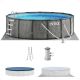 Intex 15 ft. Round 48 in. Deep Prism Steel Frame Pool Set with Cover, Ladder, and Pump 26741EH-HD