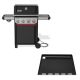 Weber Spirit E-435 4-Burner Natural Gas Grill in Black with Sear Zone and Side Burner with Rust-Resistant Griddle Insert 1502026
