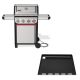 Weber Spirit S-425 4-Burner Natural Gas Grill in Stainless Steel with Sear Zone with Rust-Resistant Griddle Insert 1502028