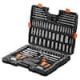 SKYSHALO Mechanics Tool Set and Socket Set, Metric Mechanic Tool Kit, 1/4 in. 3/8 in. 1/2 in. Drive Deep and Standard Sockets JXGJ143812SAE8DWQV0-250310