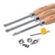 ‎POWERTEC 3-Pcs Carbide Lathe Tools w/ 6-Pcs Tungsten Carbide Cutter Insert Set, Wood Lathe Tools, Lathe Tool w/ Replaceable Blade 71995N