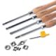 ‎POWERTEC 4PCS Carbide Lathe Tools with 8PCS Tungsten Carbide Cutter Insert Set, Wood Lathe Tools with Replaceable Blade 71996N