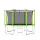 Siavonce 12 ft. Trampoline for Kids and Adults with Basketball Hoop and Ball, Recreational Trampolines w/ Safety Enclosure, Green XMJ-139545