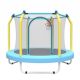 Siavonce 55 in. Trampoline for Kids Indoor and Outdoor Small Toddler Trampoline with Basketball Hoop, Blue XMJ-P264319