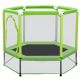 Siavonce 55 in. Toddlers Trampoline with Safety Enclosure Net and Balls, Indoor Outdoor Mini Trampoline, Green XMJ-556AAF