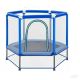 Siavonce 55 in. Toddlers Trampoline with Safety Enclosure Net and Balls, Indoor Outdoor Mini Trampoline, Blue XMJ-556AAC