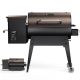 KingChii 456 sq. in. Wood Pellet Grill and Smoker with Automatic Temperature Control, Foldable Legs for Easy Storage, Brown 01smoker
