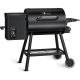 KingChii Electric Smoker Wood Pellet Grill with Foldable Legs, 456 sq. in. Grill Capacity, with PID Temperature Control, Black US-KC-KL-Black+Cover-04