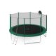 Nestfair 14 ft. Outdoor Green Trampoline with Ladder LTS0003F
