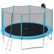 Nestfair 14 ft. Outdoor Blue Trampoline with Ladder LTS0003C