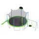Nestfair 12 ft. Outdoor Green Trampoline with Slide and Swings LW2850022
