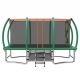 Nestfair 14 ft. Outdoor Green Long Rectangular Trampoline with Ladder LT1163S094F