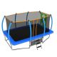 Nestfair 16 ft. Outdoor Blue Long Rectangular Trampoline with Ladder LT1163S098C
