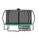 14 ft. Green Trampoline with Basketball Hoop and Ball Outdoor Recreational Trampolines with Safety Enclosure for Yard UN-W1163-0097