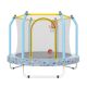 SUNRINX 55 in. Small Toddler Trampoline with Basketball Hoop for Kids in Blue SRHWBC0301
