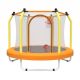 SUNRINX 55 in. Small Toddler Trampoline with Basketball Hoop for Kids in Yellow SRHWBC0303