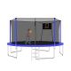 SUNRINX 14 ft. Large Trampoline with Enclosure Net and Soft Backboard in Blue SRHWBC0305