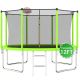 SUNRINX 12 FT Large Trampoline with Enclosure and Basketball Hoop in Green SRHWBC0310