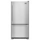 Maytag - 22 Cu. Ft. Bottom-Freezer Refrigerator with Humidity-Controlled FreshLock Crispers - Stainless Steel