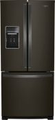 Whirlpool - 19.7 Cu. Ft. French Door Refrigerator - Black Stainless Steel