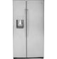 GE Profile - 25.3 Cu. Ft. Side-by-Side Refrigerator with LED Lighting - Stainless Steel