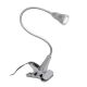Simple Designs - 1W LED Gooseneck Clip Light Desk Lamp - Silver