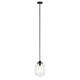 Camden&Wells - Agnolo Clear Glass Pendant - Blackened Bronze