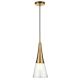 Camden&Wells - Myra Clear Glass Pendant - Brass