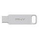 PNY - 128GB DUO LINKÂ USB 3.2 Type-C DualÂ Flash Drive - Silver