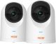MOBI - Cam Pro Baby & Nursery Monitoring System with Night Vision, and Temperature and Humidity Sensor - 2 Pack - White