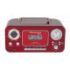 Studebaker - BT Series Portable Bluetooth CD Player with AM/FM Stereo - Red