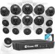 Swann - Master Series 16-Ch, 8 Dome/8 Bullet Camera, Indoor/Outdoor PoE Wired 4K UHD 2TB HDD NVR Security Surveillance System