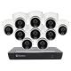 Swann - Master Series 16-Channel, 10 Dome Camera, Indoor/Outdoor PoE Wired 4K UHD 2TB HDD NVR Security Surveillance System