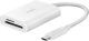 Insignia - USB-C-to-SD/microSD Dual-Slot Card Reader - White