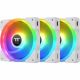 Thermaltake - SWAFAN EX 12 RGB Case Cooling 120mm Fan Kit Swappable Fan Blade 3-Pack - White