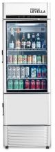 Premium Levella - 12.5 cu. ft. 1-Door Commercial Merchandiser Refrigerator Glass-Door Beverage Display Cooler with Freezer and Ice Maker - Silver