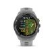 Garmin - Approach S70 GPS Smartwatch 42mm Ceramic - Black Ceramic Bezel with Powder Gray Silicone Band