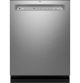 GE - Front Control Dishwasher with Stainless Steel Interior and Santize Cycle - Stainless Steel