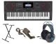 Casio CTX5000 Premium Pack with 61 Key Keyboard, Stand, AC Adapter, and Headphones - Black