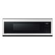Samsung - Bespoke 1.1 cu. ft SLIM Over-the-Range Microwave with 400 CFM Hood Ventilation, Wi-Fi and Voice Control - Bespoke White Glass