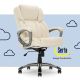 Serta - Garret Bonded Leather Executive Office Chair with Premium Cushioning - Ivoory White