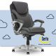 Serta - Bryce Bonded Leather Executive Office Chair with AIR Technology - Gray