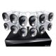Night Owl - 2-Way Audio 20 Channel DVR Security System with 1TB Hard Drive and 12 Wired 1080p Deterrence Cameras - Black and White